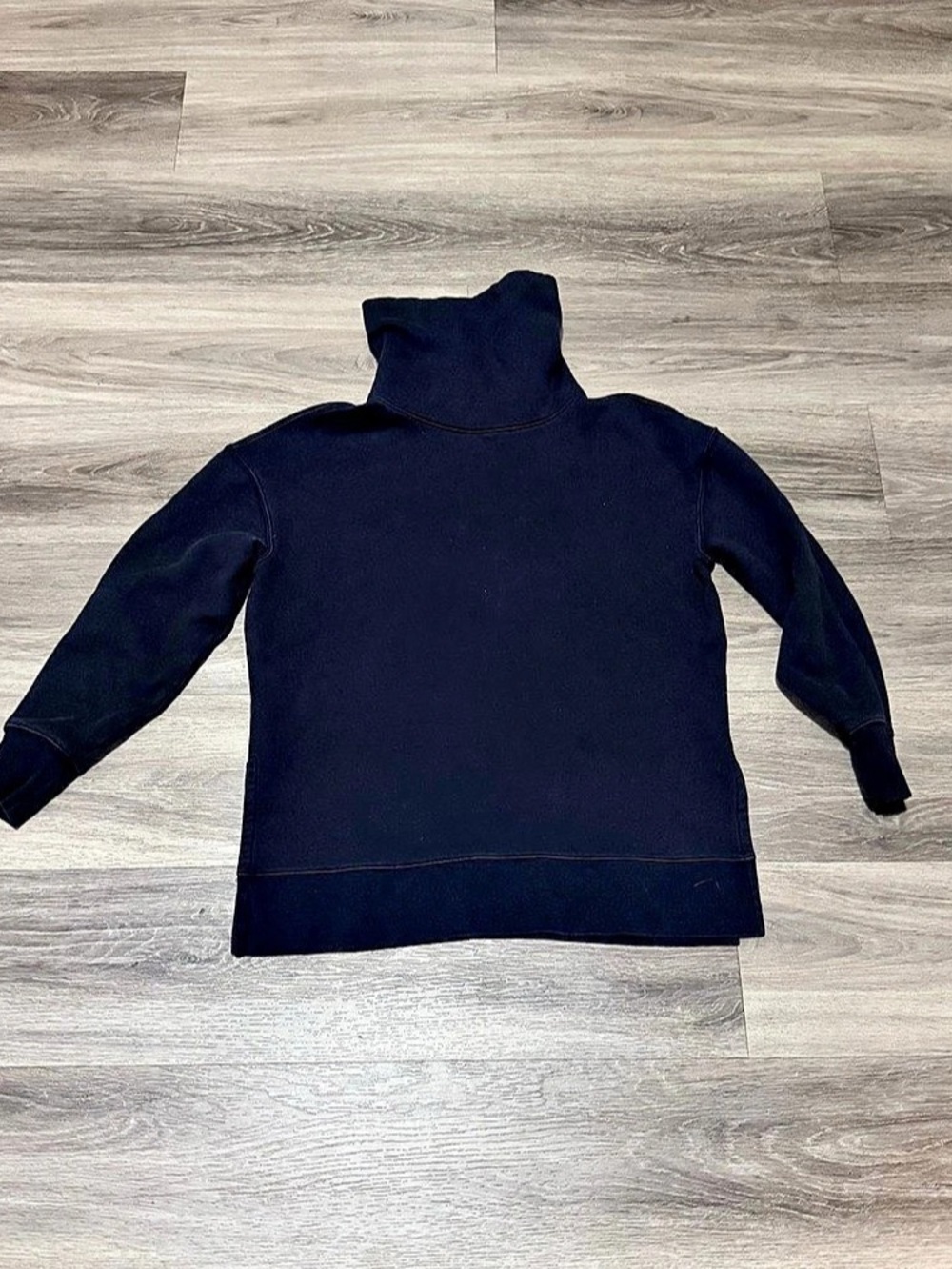 Athleta Cozy Karma Funnel Neck Sweatshirt Black Size Small